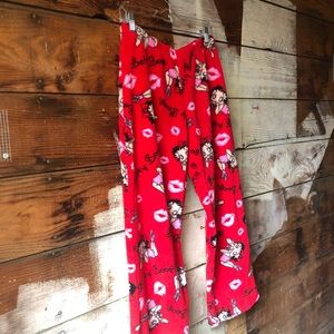Betty Boop Intimates & Sleepwear - Betty Boop Red Fuzzy Pajama Pants Medium Betty Boop Intimates & Sleepwear - Betty Boop Red Fuzzy Pajama Pants Medium